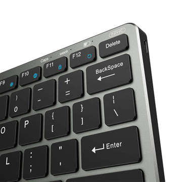 Inphic V780B Kabellose Bluetooth-Tastatur (Grau)