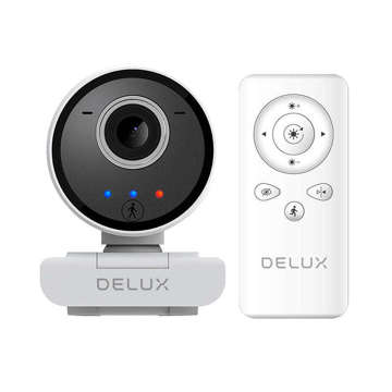 Intelligente Webcam mit Tracking und eingebautem Mikrofon Delux DC07 (weiß) 2MP 1920x1080p