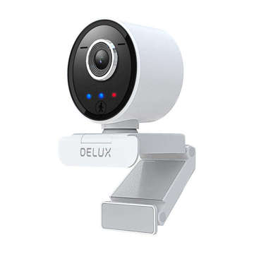 Intelligente Webcam mit Tracking und eingebautem Mikrofon Delux DC07 (weiß) 2MP 1920x1080p