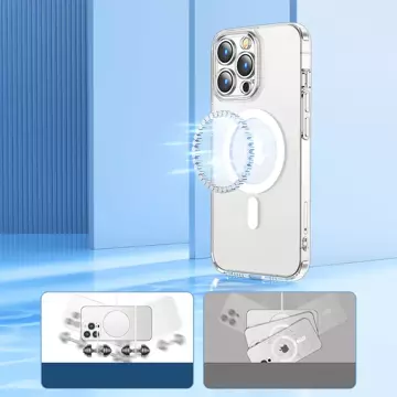 Joyroom 14D Magnetic Case Magnetische Hülle für iPhone 14 Plus kompatibel mit MagSafe transparent (JR-14D7)