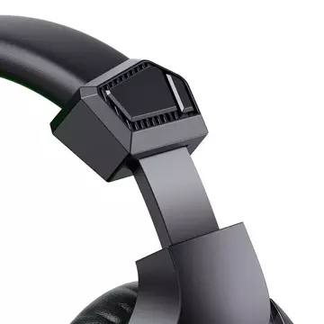 Joyroom Gaming Around-Ear-Kopfhörer 3,5 mm Miniklinke mit Fernbedienung und Mikrofon für Spieler schwarz (JR-HG1 grün)