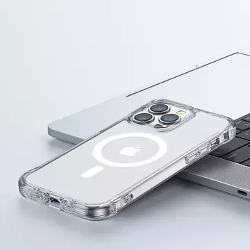 Joyroom Magnetic Defender Magnetische Hülle für iPhone 14 gepanzerte Hülle mit Hakenständer durchsichtig (MagSafe-kompatibel)