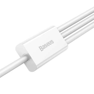 Kabel 1.5m Baseus Superior Series USB 3w1 Micro USB / Lightning / USB-C 3.5A Biały