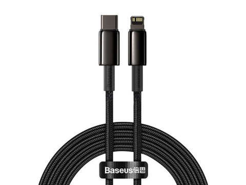 Kabel 1m Baseus przewód USB-C Typ C auf Lightning PD 20W Schwarz