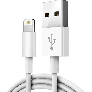 Kabel 1m Lightning auf USB-A USB für Apple iPhone, iPad, iPod BOX Weiß