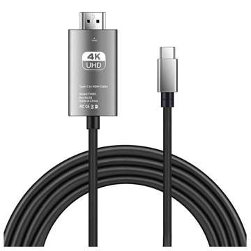 Kabel 2m Adapterkabel Alogy USB-C Typ C 3.1 auf HDMI 4K/60Hz MHL 2m