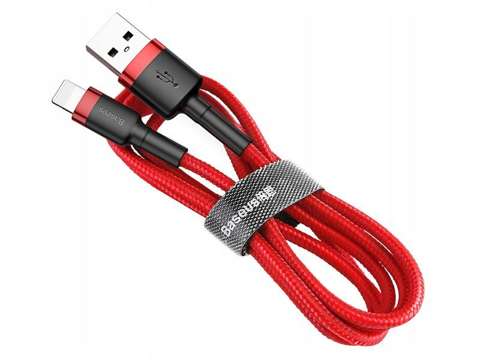 Kabel 2m Baseus Keviar USB Lightning für iPhone iPad iPod 1.5A Czerwony