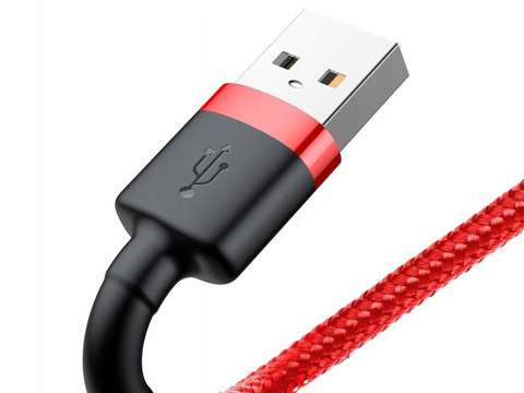 Kabel 2m Baseus Keviar USB Lightning für iPhone iPad iPod 1.5A Czerwony