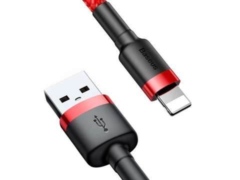 Kabel 3m Baseus Cafule USB Lightning für iPhone iPad iPod 2A Czerwony