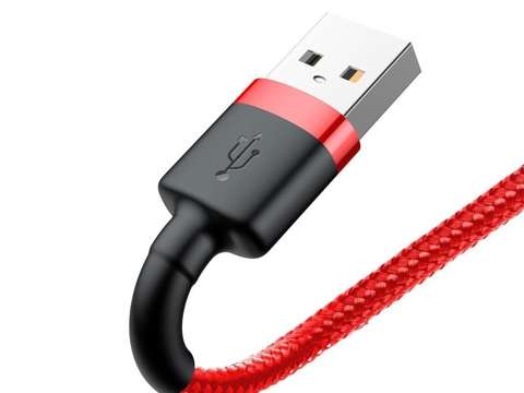 Kabel 3m Baseus Cafule USB Lightning für iPhone iPad iPod 2A Czerwony