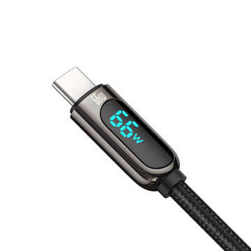 Kabel Baseus Display Fast Charging USB für USB-C Typ C 66W 1m Czarny