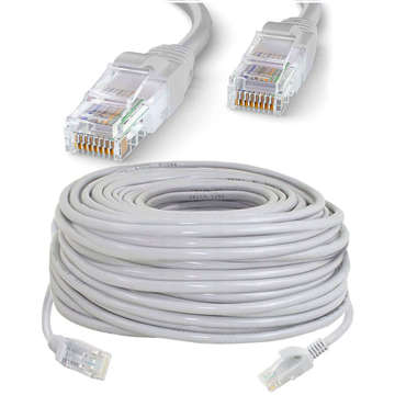 Kabel Highspeed-Netzwerkkabel Twisted Gold LAN UTP 5E RJ-45 30m Internet weiß