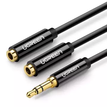 "Kabel UGREEN Kabel Kopfhörer Splitter 3,5 mm Miniklinke AUX 25cm schwarz (20816)"