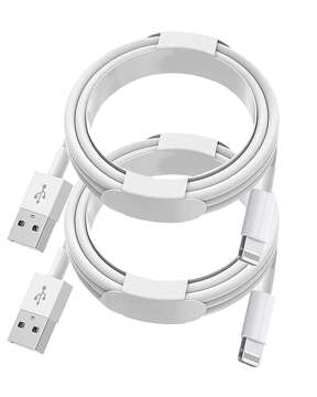 Kabel x2 Set 100 cm Alogy USB-auf-Lightning-Kabel Weiß