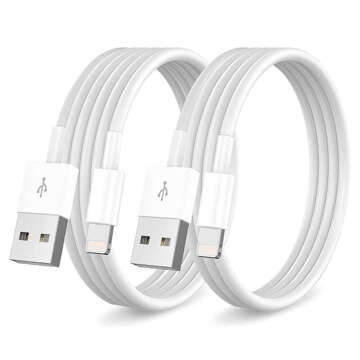 Kabel x2 Set 100 cm Alogy USB-auf-Lightning-Kabel Weiß