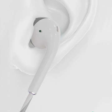 Kabelgebundene Alogy-Ohrhörer mit Mikrofon mit 3,5-mm-Miniklinkenstecker Grau und Weiß