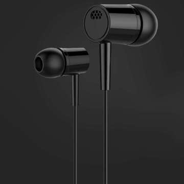 Kabelgebundener Alogy In-Ear-Ohrhörer Stereo mit schwarzem MiniJack-Anschluss