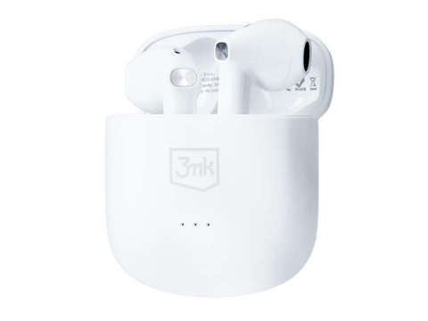 Kabelloser 3mk MovePods-Kopfhörer mit PowerBank-Ladebox Weiß
