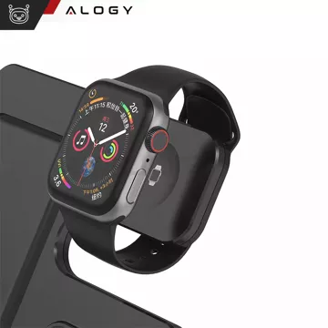 Kabelloses induktives Ladegerät Qi QC 3.0 3in1 Fast für Apple iPhone Airpods Watch Ladestation 15W schwarz