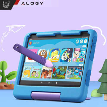 Kapazitiver Stylus-Touchscreen-Stift für Telefon, Tablet, Alogy Stylus-Stift für Kinder, 10 cm, Lila