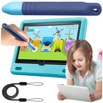 Kapazitiver Stylus-Touchstift für Bildschirme für Telefon-Tablets Alogy Stylus Pen für Kinder 10 cm Blau