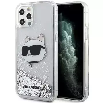 Karl Lagerfeld Handyschutzhülle KLHCP12MLNHCCS für Apple iPhone 12 /12 Pro 6.1" Silber/Silber Hardcase Glitter Choupette Head