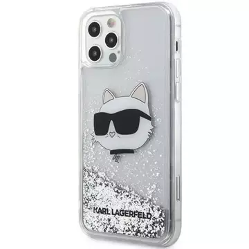 Karl Lagerfeld Handyschutzhülle KLHCP12MLNHCCS für Apple iPhone 12 /12 Pro 6.1" Silber/Silber Hardcase Glitter Choupette Head