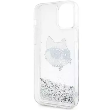 Karl Lagerfeld Handyschutzhülle KLHCP12MLNHCCS für Apple iPhone 12 /12 Pro 6.1" Silber/Silber Hardcase Glitter Choupette Head