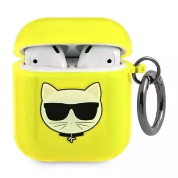 Karl Lagerfeld KLA2UCHFY AirPods decken gelb / gelbe Choupette ab