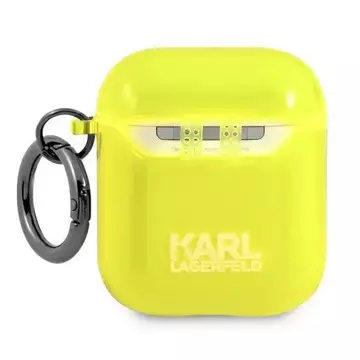 Karl Lagerfeld KLA2UCHFY AirPods decken gelb / gelbe Choupette ab