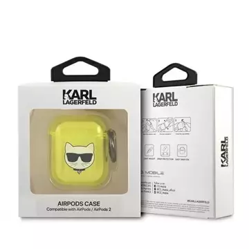 Karl Lagerfeld KLA2UCHFY AirPods decken gelb / gelbe Choupette ab