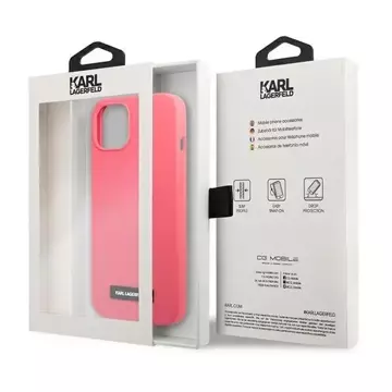 Karl Lagerfeld KLHCP13MSLMP1PI iPhone 13 6,1" Hardcase Fuksja/Fuchsia Silikonplakette