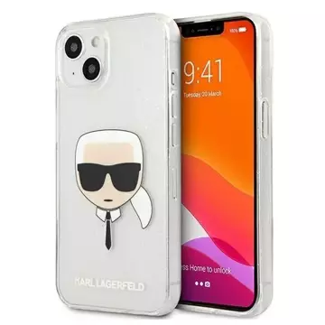 Karl Lagerfeld KLHCP13SKHTUGLS iPhone 13 mini 5,4" srebrny/silver Hardcase Glitter Karl`s Head