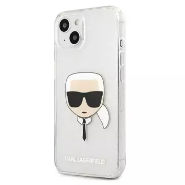 Karl Lagerfeld KLHCP13SKHTUGLS iPhone 13 mini 5,4" srebrny/silver Hardcase Glitter Karl`s Head