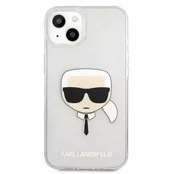 Karl Lagerfeld KLHCP13SKHTUGLS iPhone 13 mini 5,4" srebrny/silver Hardcase Glitter Karl`s Head