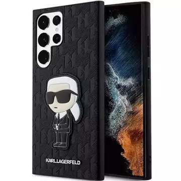 Karl Lagerfeld KLHCS23LSAKLHKPK für Samsung Galaxy S23 Ultra S918 Hardcase czarny/black Saffiano Monogram Ikonik