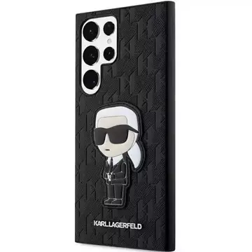 Karl Lagerfeld KLHCS23LSAKLHKPK für Samsung Galaxy S23 Ultra S918 Hardcase czarny/black Saffiano Monogram Ikonik