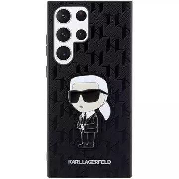 Karl Lagerfeld KLHCS23LSAKLHKPK für Samsung Galaxy S23 Ultra S918 Hardcase czarny/black Saffiano Monogram Ikonik