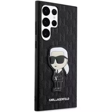 Karl Lagerfeld KLHCS23LSAKLHKPK für Samsung Galaxy S23 Ultra S918 Hardcase czarny/black Saffiano Monogram Ikonik