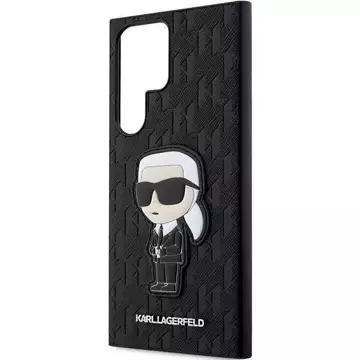 Karl Lagerfeld KLHCS23LSAKLHKPK für Samsung Galaxy S23 Ultra S918 Hardcase czarny/black Saffiano Monogram Ikonik