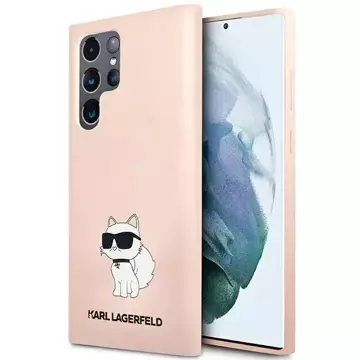 Karl Lagerfeld KLHCS23LSNCHBCP für Samsung Galaxy S23 Ultra S918 Hardcase Silikon Choupette pink/pink