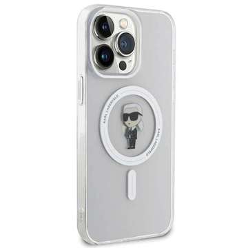 Karl Lagerfeld KLHMP15XHFCKNOT iPhone 15 Pro Max 6,7" transparentes Hardcase IML Ikonik MagSafe