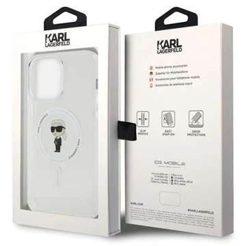 Karl Lagerfeld KLHMP15XHFCKNOT iPhone 15 Pro Max 6,7" transparentes Hardcase IML Ikonik MagSafe