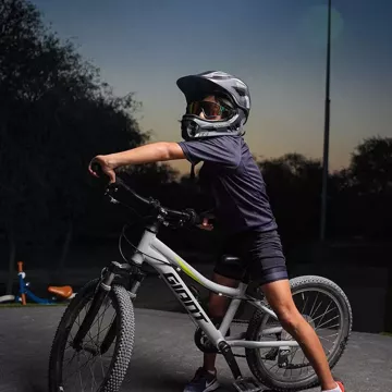 Kinderfahrradhelm mit abnehmbarem Visier Rockbros TT-32SBTG-M Größe M - grau