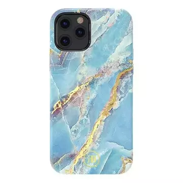 Kingxbar Marble Series elegantes Cover aus bedrucktem Marmor iPhone 12 mini blau