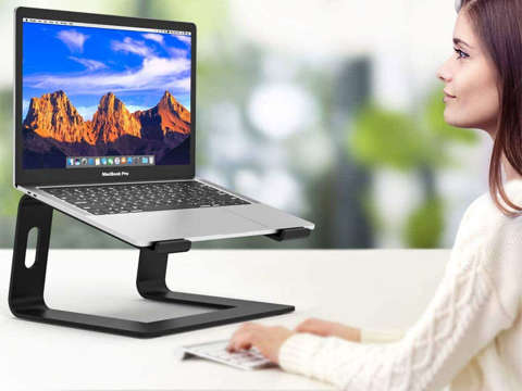 Klappbarer Laptop-Ständer Ständer Alogy tragbarer Schreibtisch Schwarz