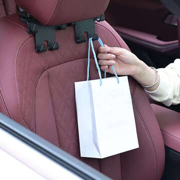 Kleiderbügelhalter, Doppel-Autohaken, 4 in 1, für den Sitz, Kopfstütze, Auto-Organizer, Alogy Car, 1 Stk