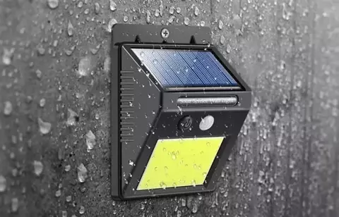 LED Solarlampe mit Bewegungs- und Dämmerungssensor Outdoor 48 LED COB