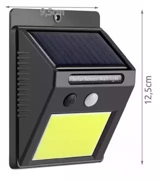 LED Solarlampe mit Bewegungs- und Dämmerungssensor Outdoor 48 LED COB