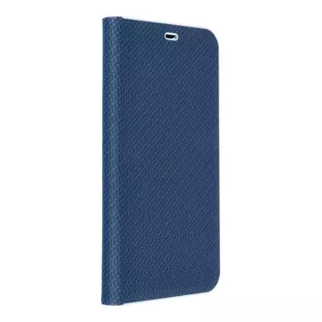 LUNA Book Carbon Holsterhülle für Apple iPhone 15 Pro Max blau